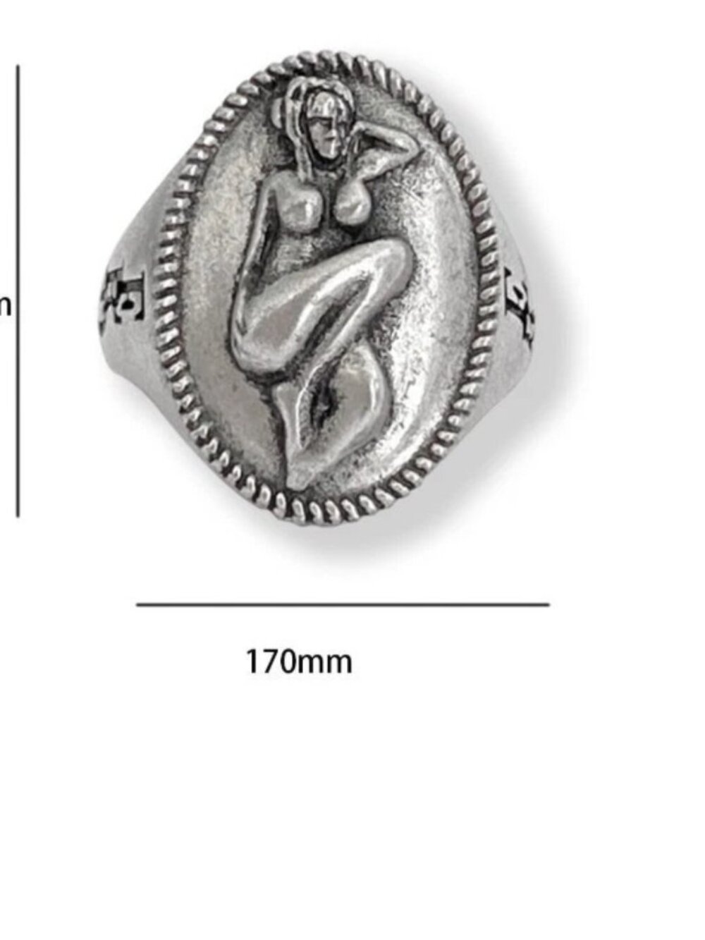 Enfants Riches Déprimés Pin Up Girl Cameo Ring Silvertone